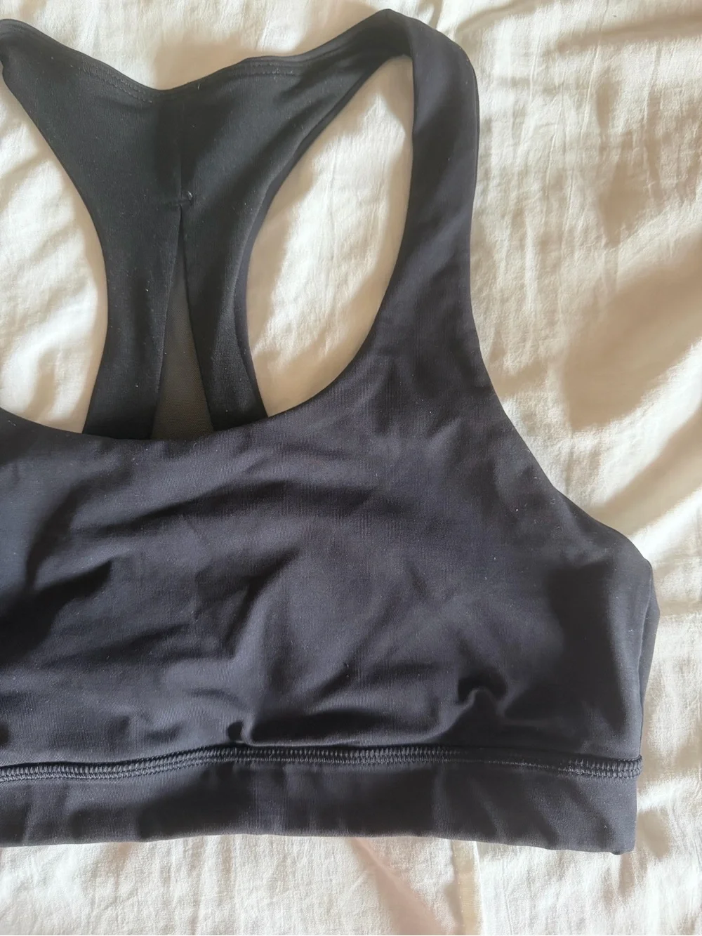 lululemon athletica invigorate black razorback sports bra with mesh back - Picture 4 of 6